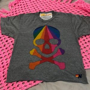 Aviator Nation Rainbow Skull Tee